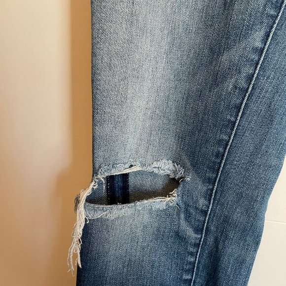 MADEWELL Mid Rise Skinny Skinny Jeans with Ripped Knees Size 27 - Picture 5 of 7